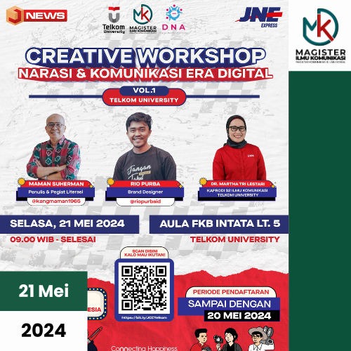 Telkom University dan JNE Mengadakan Kolaborasi Dengan Menyelenggarakan Creative Workshop: Narasi & Komunikasi Era Digital Vol.1